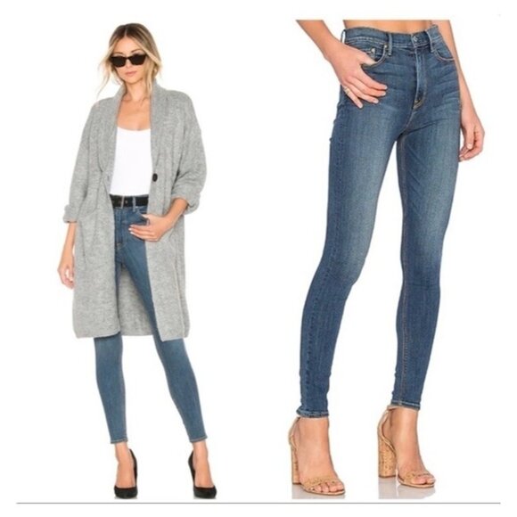 GRLFRND Jeans Size 24 Kendall You Me Against The World Wash Revolve - Picture 9 of 9